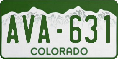 CO license plate AVA631