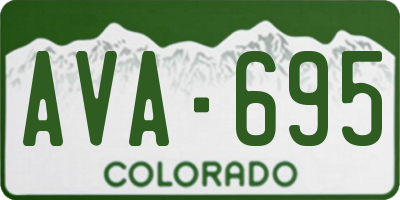 CO license plate AVA695