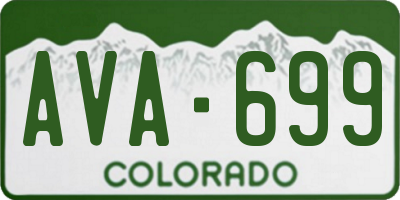 CO license plate AVA699