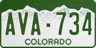 CO license plate AVA734