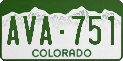 CO license plate AVA751