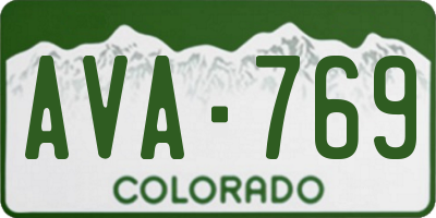 CO license plate AVA769