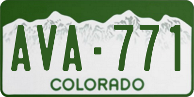 CO license plate AVA771