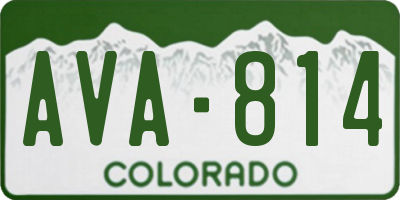 CO license plate AVA814