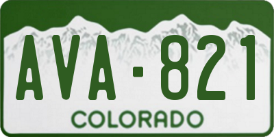 CO license plate AVA821
