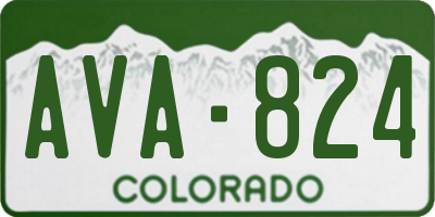 CO license plate AVA824