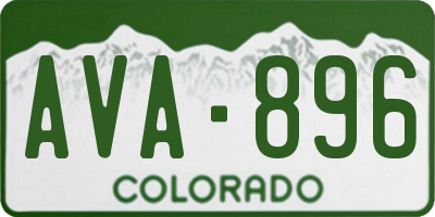 CO license plate AVA896