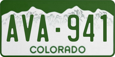 CO license plate AVA941