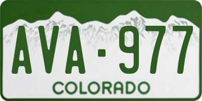 CO license plate AVA977