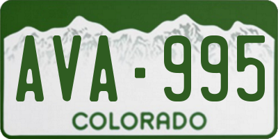 CO license plate AVA995