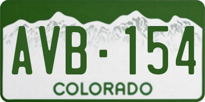 CO license plate AVB154