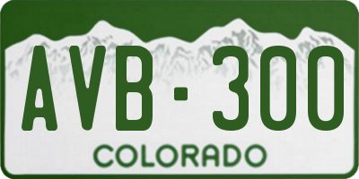 CO license plate AVB300