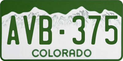 CO license plate AVB375