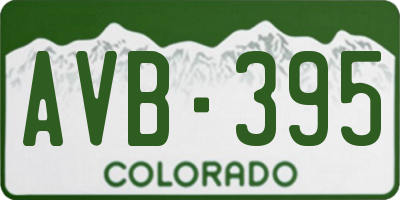 CO license plate AVB395