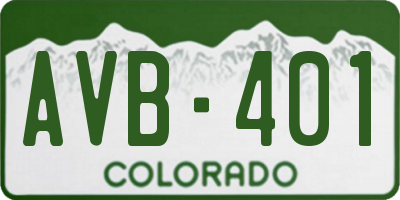 CO license plate AVB401