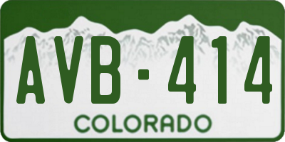 CO license plate AVB414