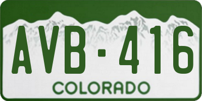 CO license plate AVB416