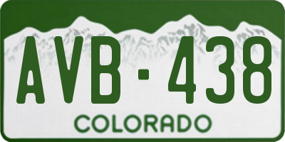 CO license plate AVB438
