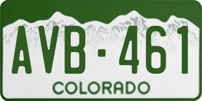CO license plate AVB461