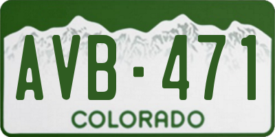 CO license plate AVB471