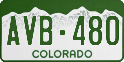 CO license plate AVB480