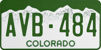 CO license plate AVB484