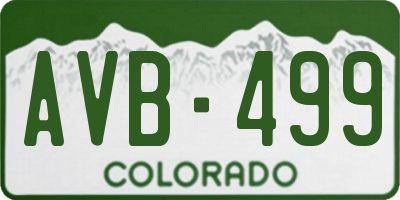 CO license plate AVB499
