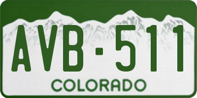 CO license plate AVB511