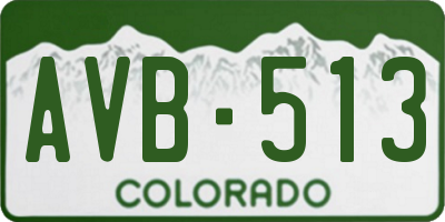 CO license plate AVB513