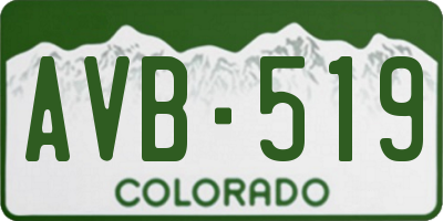 CO license plate AVB519