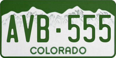 CO license plate AVB555