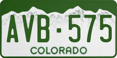 CO license plate AVB575