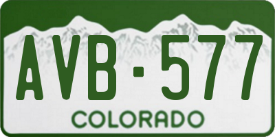 CO license plate AVB577