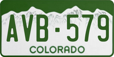 CO license plate AVB579