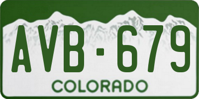 CO license plate AVB679