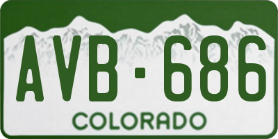 CO license plate AVB686