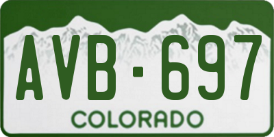 CO license plate AVB697