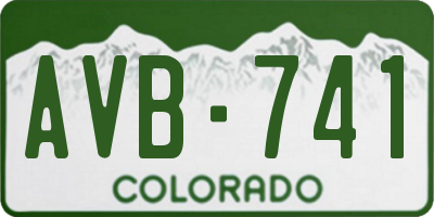 CO license plate AVB741