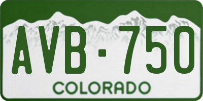 CO license plate AVB750