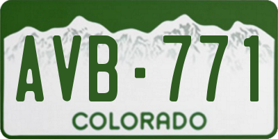 CO license plate AVB771
