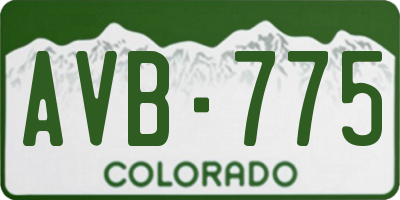 CO license plate AVB775