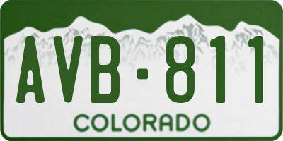 CO license plate AVB811