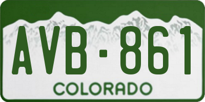 CO license plate AVB861