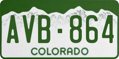 CO license plate AVB864