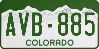 CO license plate AVB885
