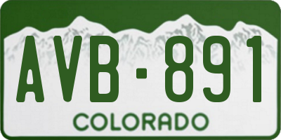 CO license plate AVB891