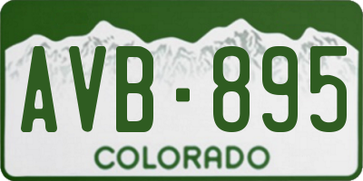 CO license plate AVB895