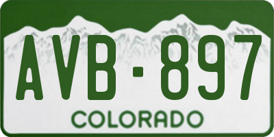 CO license plate AVB897