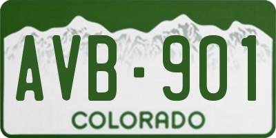 CO license plate AVB901