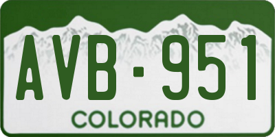 CO license plate AVB951